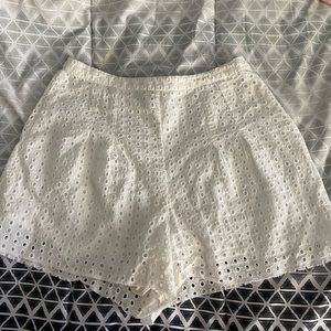White Laced Shorts